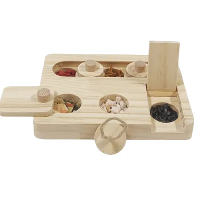 FurryFusion Nourrisseur en bois pour hamster