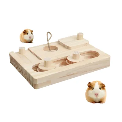 FurryFusion Nourrisseur en bois pour hamster