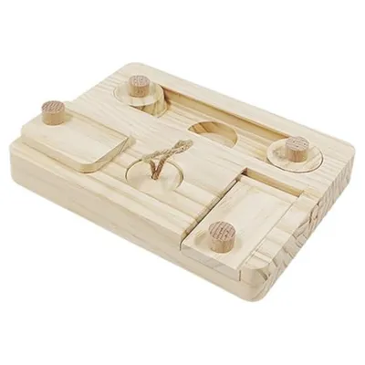 FurryFusion Nourrisseur en bois pour hamster