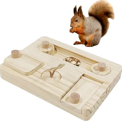 FurryFusion Nourrisseur en bois pour hamster