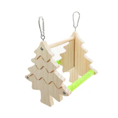 FurryFusion Jouet balançoire miroir double face pour perroquet