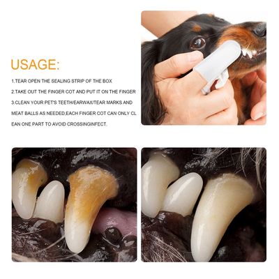 FurryFusion Doigtiers humides pour le nettoyage des dents