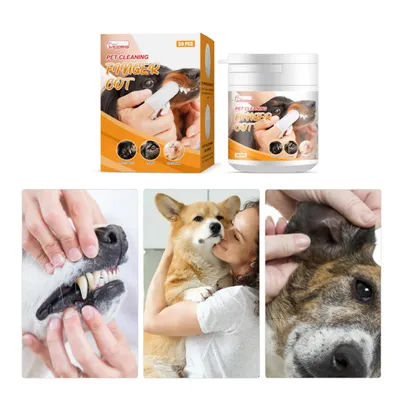 FurryFusion Doigtiers humides pour le nettoyage des dents