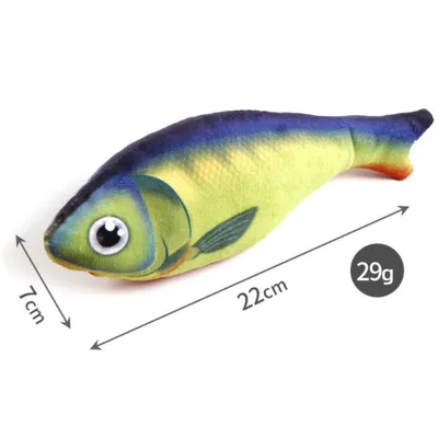 FurryFusion Jouet pour chat en forme de poisson avec menthe poivrée