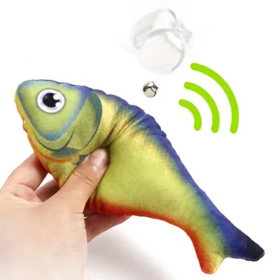 FurryFusion Jouet pour chat en forme de poisson avec menthe poivrée