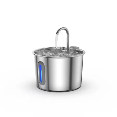 UAMLY Fontaine à eau pour chat en acier inoxydable