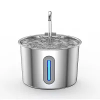 UAMLY Fontaine à eau pour chat en acier inoxydable