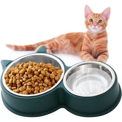 UAMLY Lot de gamelles pour chat, Double bol
