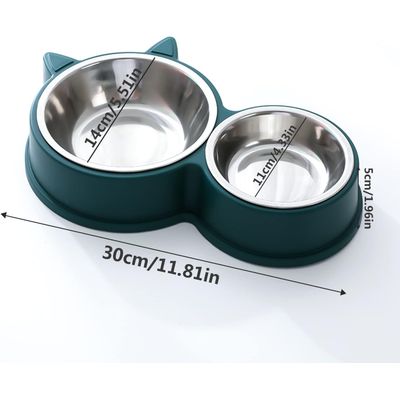 UAMLY Lot de gamelles pour chat, Double bol