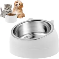 UAMLY Gamelle Inclinée pour Chat en Acier Inoxydable