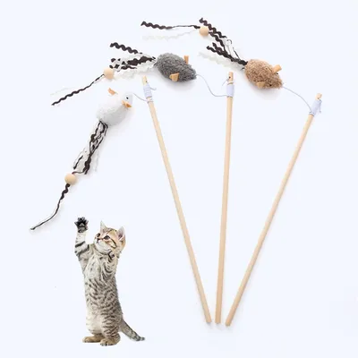 Bâton interactif en peluche pour chat Pet Planet