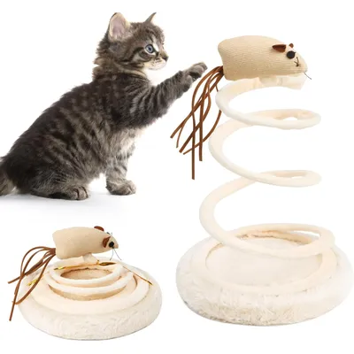 UAMLY Jouet interactif pour chat, souris en peluche d'exercice