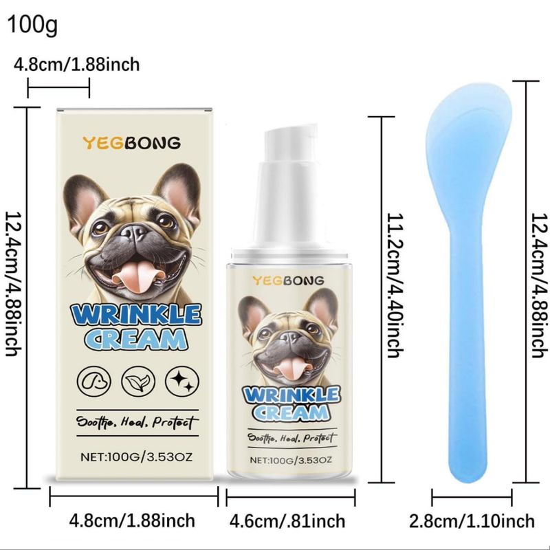 FurryFusion Crème de soin pour la peau du chien, 100 g + grattoir