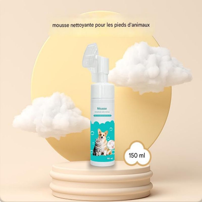 FurryFusion Mousse nettoyante pour pattes d'animaux 150 ml