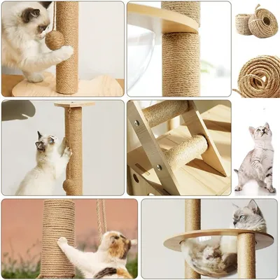 FurryFusion Corde en sisal naturel, 10 mm, 15 m