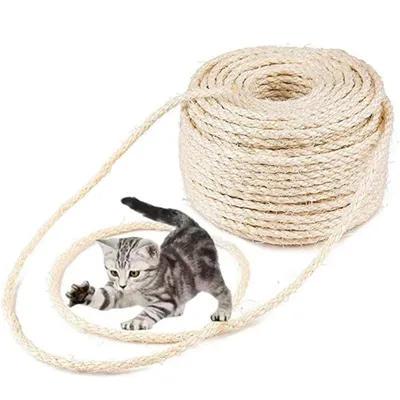 FurryFusion Corde en sisal naturel, 10 mm, 15 m