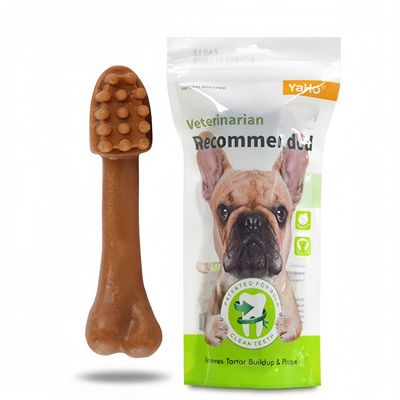FurryFusion Os de grignotage pour chien en forme de brosse à dents