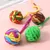 Pet Planet Boules de fil arc-en-ciel pour chats - 5 pièces