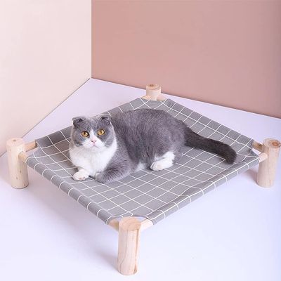 UAMLY Hamac en Bois Massif pour Chat