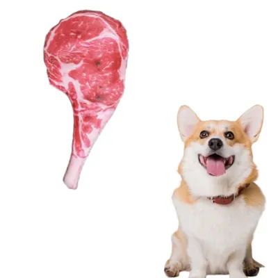 FurryFusion simulation tomahawk steak peluche chien jouet