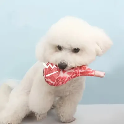 FurryFusion simulation tomahawk steak peluche chien jouet