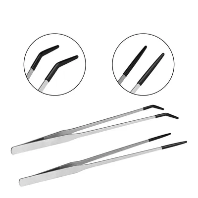 FurryFusion Pinces à nourriture pour petits animaux en acier inoxydable