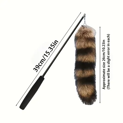 UAMLY Baguette rétractable pour chat danseur avec queue de renard UAMLY Baguette rétractable pour chat danseur avec queue de renard