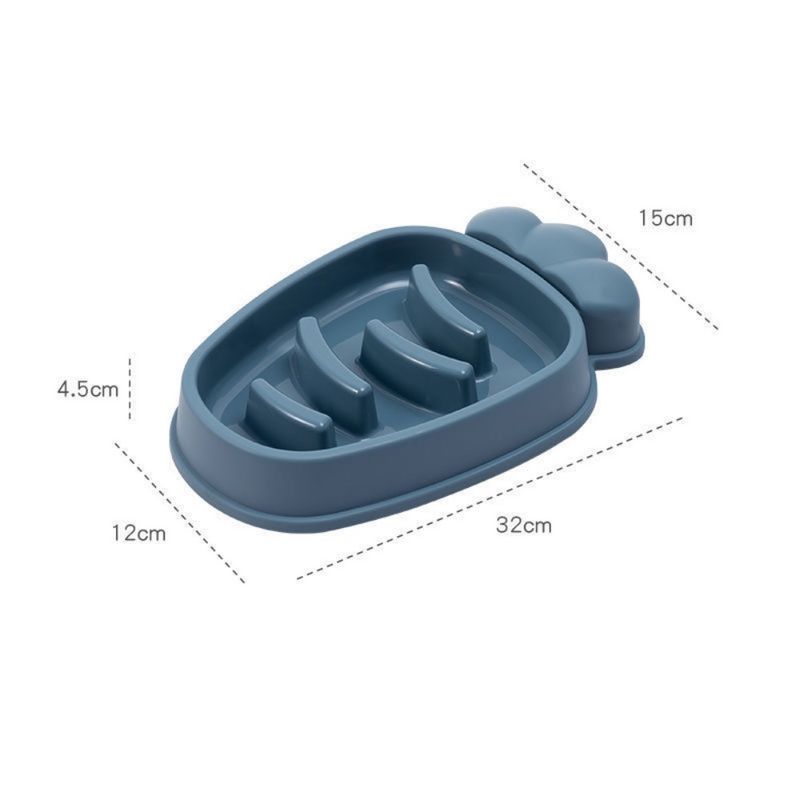 FurryFusion Gamelle anti - glouton pour chien en forme de carotte