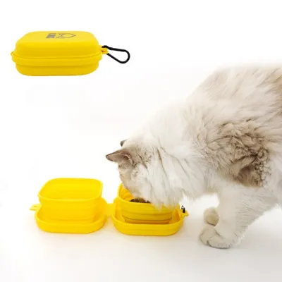 FurryFusion Bol pliable silicone pour animaux en déplacement