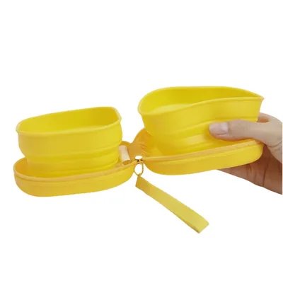 FurryFusion Bol pliable silicone pour animaux en déplacement