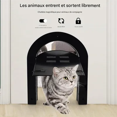 IntiMeg Porte intérieure pour chat avec verrouillage à 2 voies
