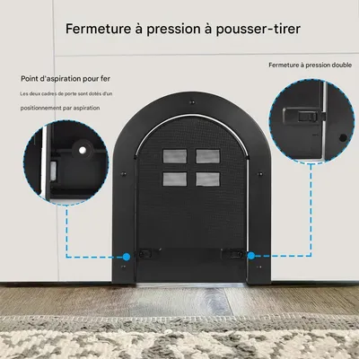 IntiMeg Porte intérieure pour chat avec verrouillage à 2 voies