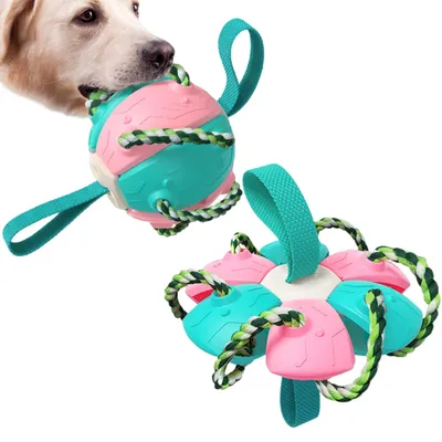 FurryFusion Jouet pour chien Frisbee de football