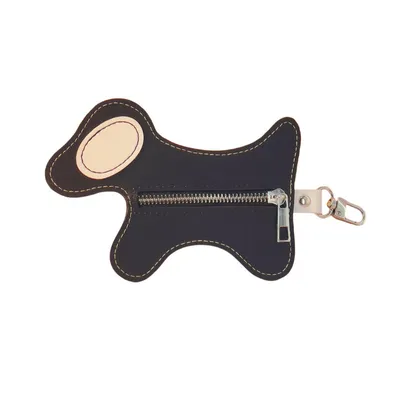 FurryFusion Dispensador de bolsas de cuero para excrementos de perro