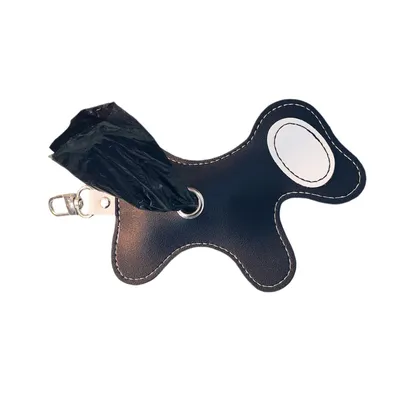 FurryFusion Dispensador de bolsas de cuero para excrementos de perro