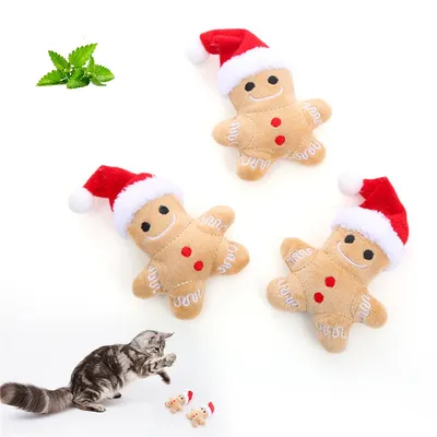 Pet Planet Jouet pour chat en pain d'épices de Noël Pet Planet