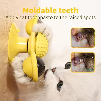 UAMLY Moulin à Vent Rotatif Clignotant Chat Jouet