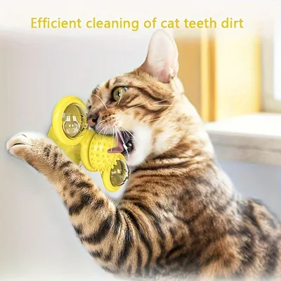 UAMLY Moulin à Vent Rotatif Clignotant Chat Jouet