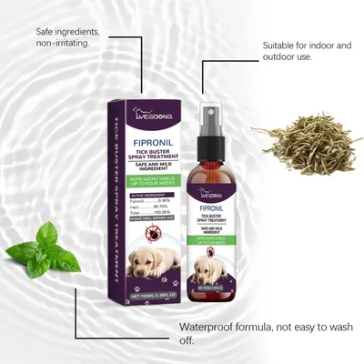 FurryFusion Spray anti-puces et insectes pour animaux de compagnie