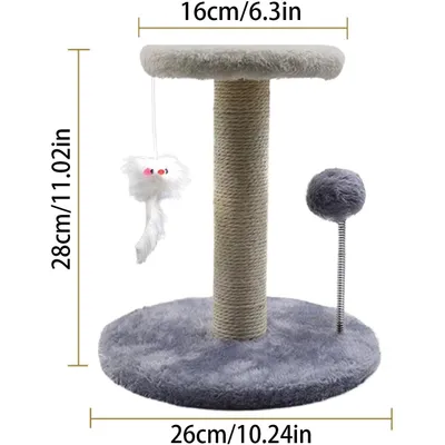 UAMLY Árbol para gatos interactivo con ratón colgante