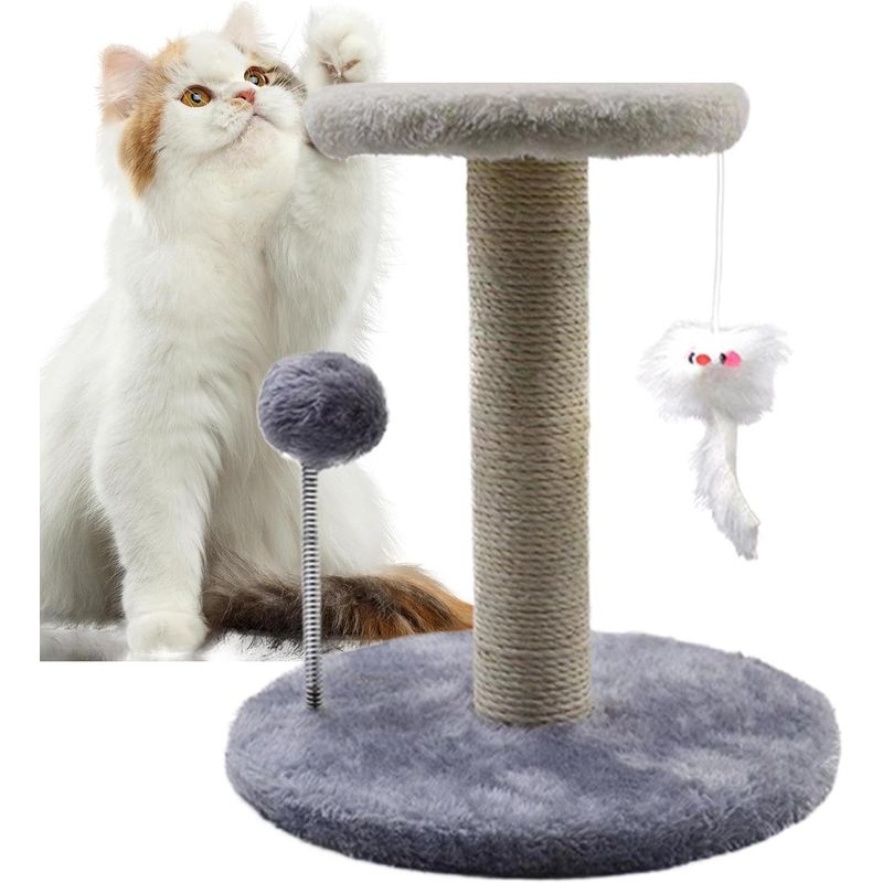 UAMLY Arbre à chat interactif avec souris suspendue