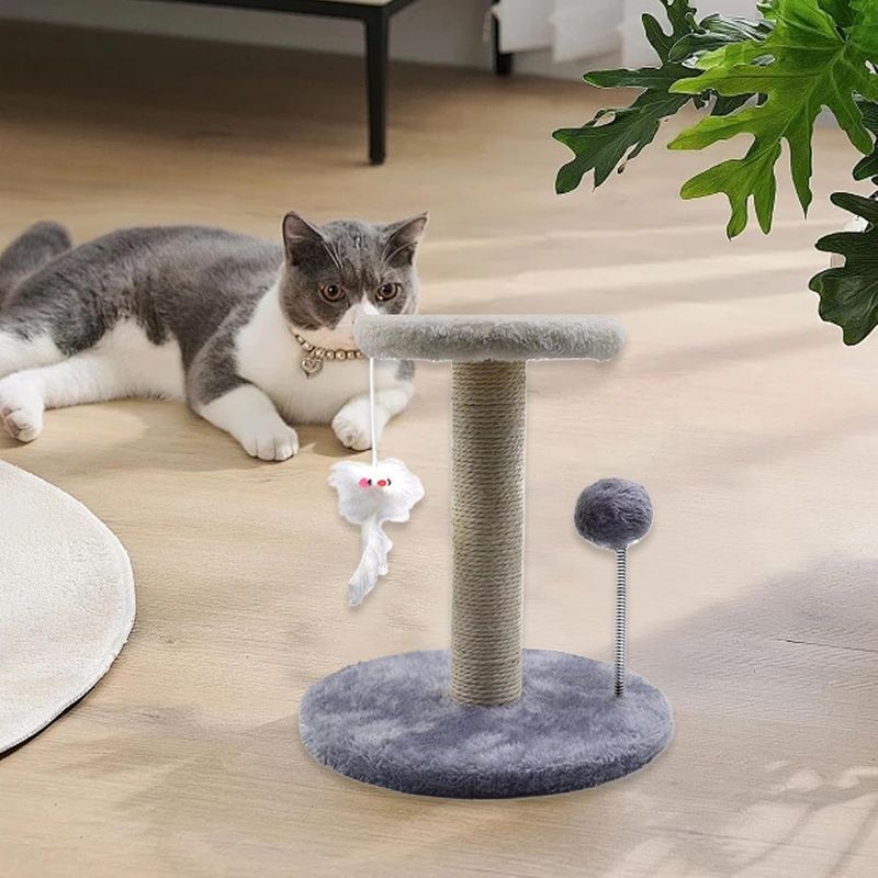 UAMLY Arbre à chat interactif avec souris suspendue