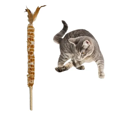 FurryFusion Bâton à Chat avec Plumes et Cloche