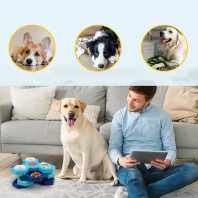 FurryFusion Jeu d'intelligence pour chien: plateau rotatif multi - étages