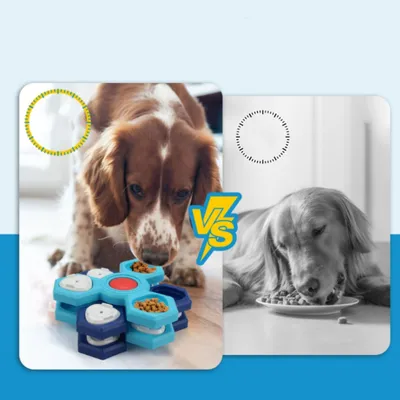 FurryFusion Jeu d'intelligence pour chien: plateau rotatif multi - étages