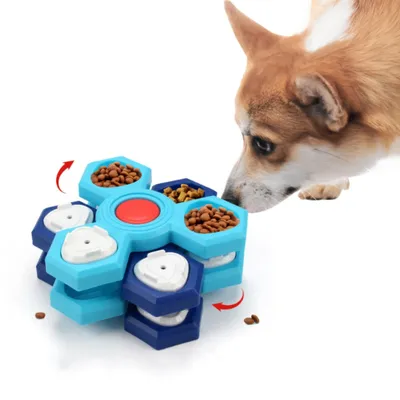 FurryFusion Jeu d'intelligence pour chien: plateau rotatif multi - étages