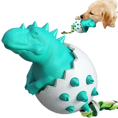 FurryFusion Jouet pour chien en forme d'œuf de dinosaure