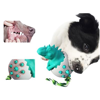 FurryFusion Jouet pour chien en forme d'œuf de dinosaure