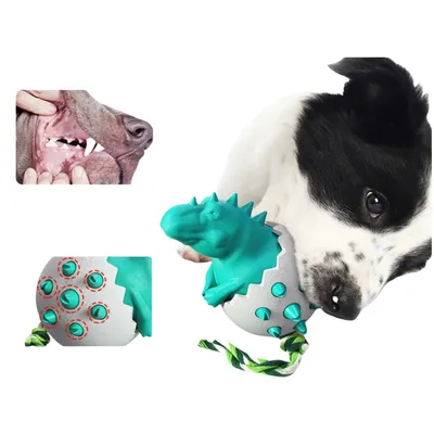 FurryFusion Jouet pour chien en forme d'œuf de dinosaure
