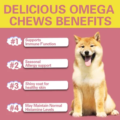 FurryFusion Chewables d'huile de poisson pour chiens